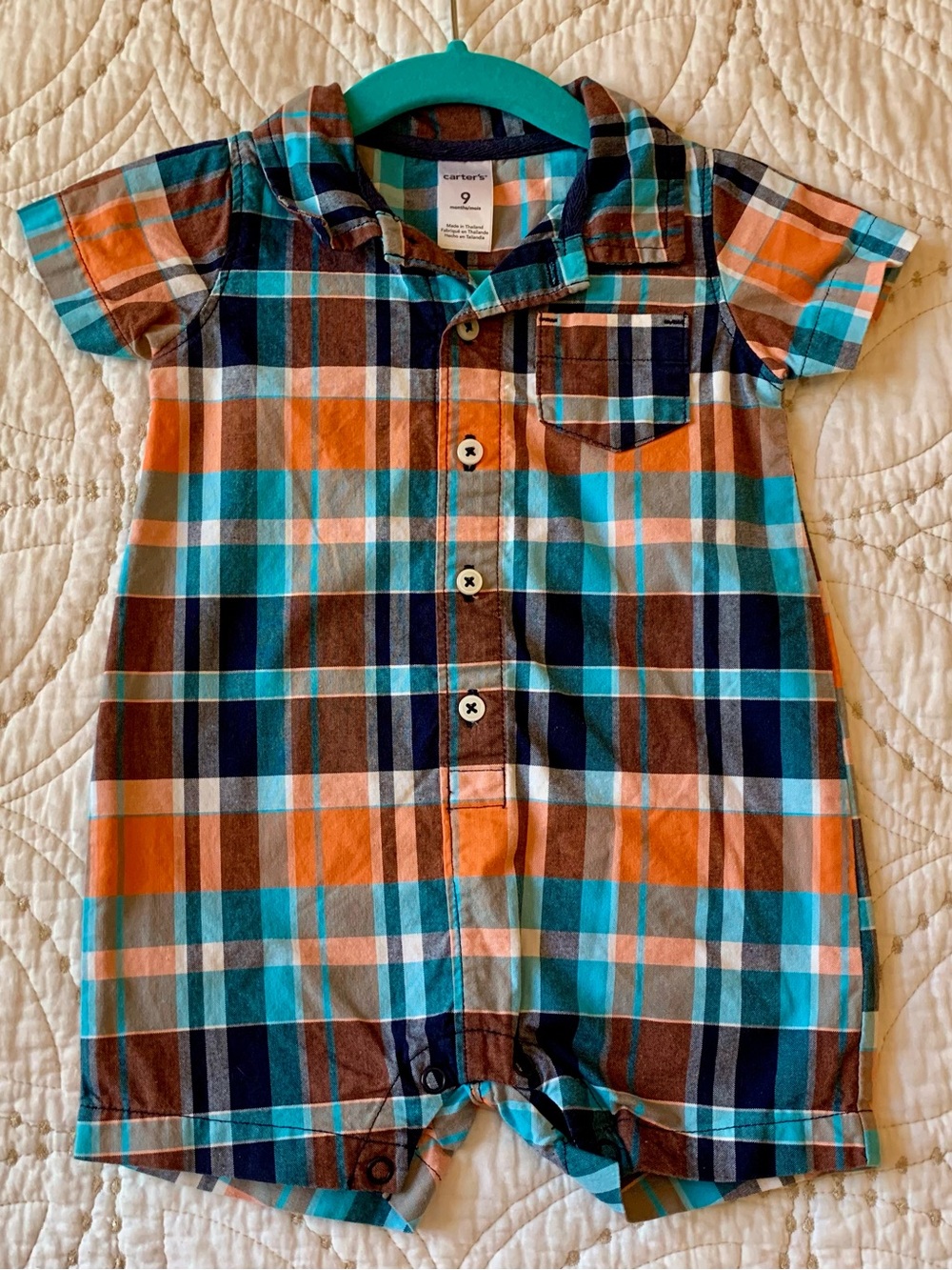 Carter’s Cotton One Piece Playsuit Boys Size 9 Months.